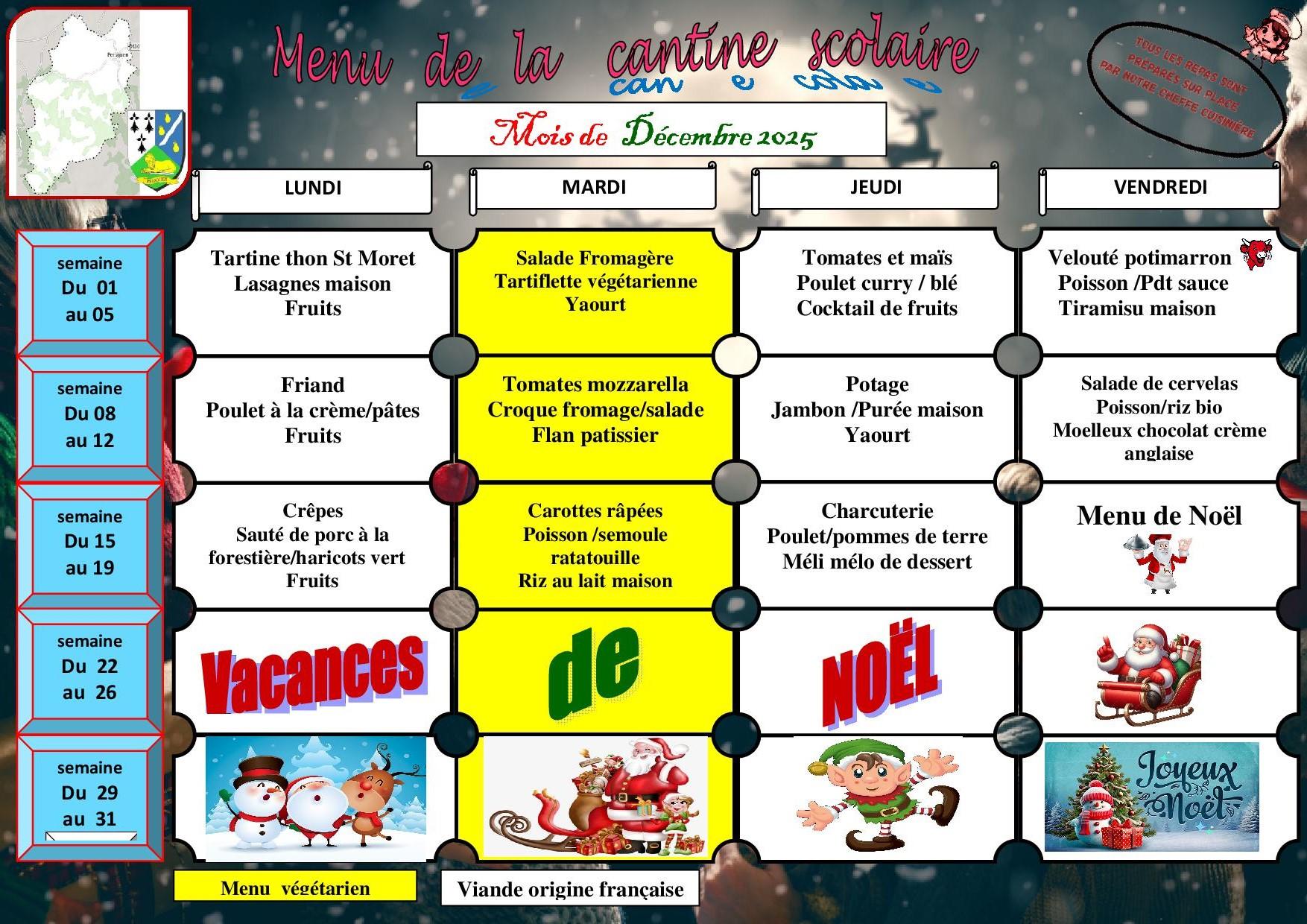 Menu décembre2025